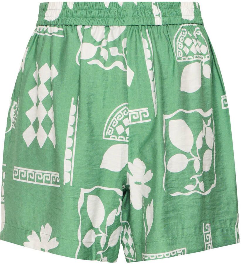 ICHI regular waist casual short groen