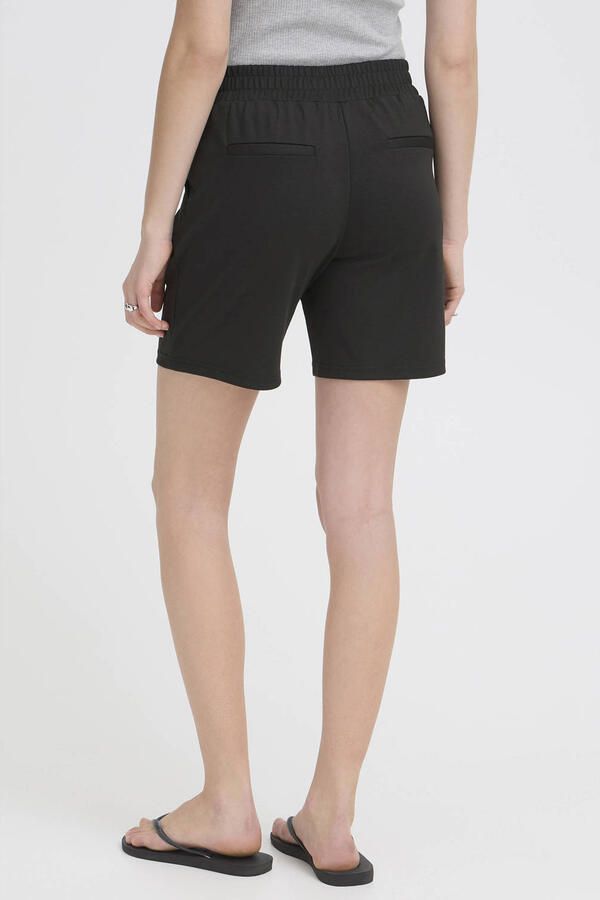 Ichi Regular fit korte broek met bandplooien model 'Kate' - Foto 5