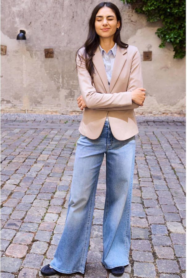 Ichi Wijde Pijp Lichtblauwe Jeans Blue Dames