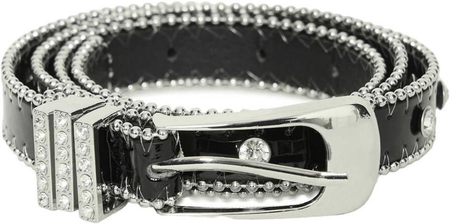 ICHI riem IABENEDICTE met strass zwart