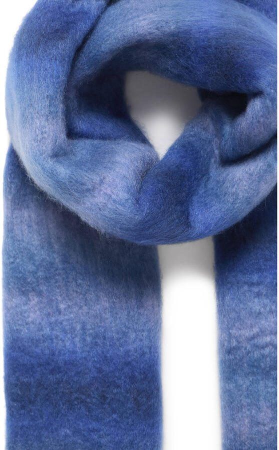 ICHI sjaal met franjes IALORNI blauw - Foto 3
