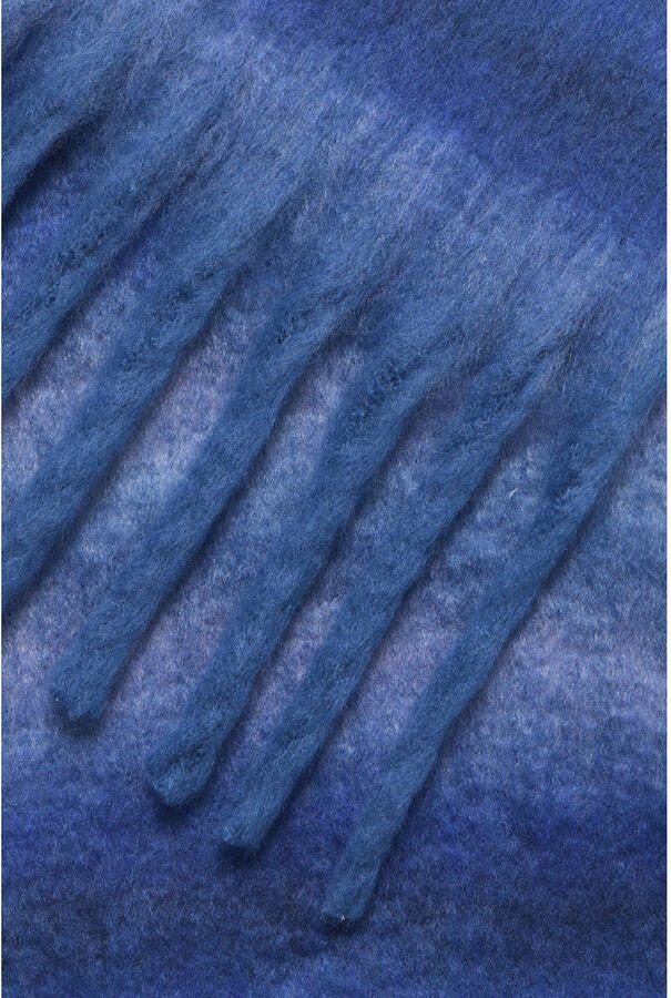 ICHI sjaal met franjes IALORNI blauw - Foto 2