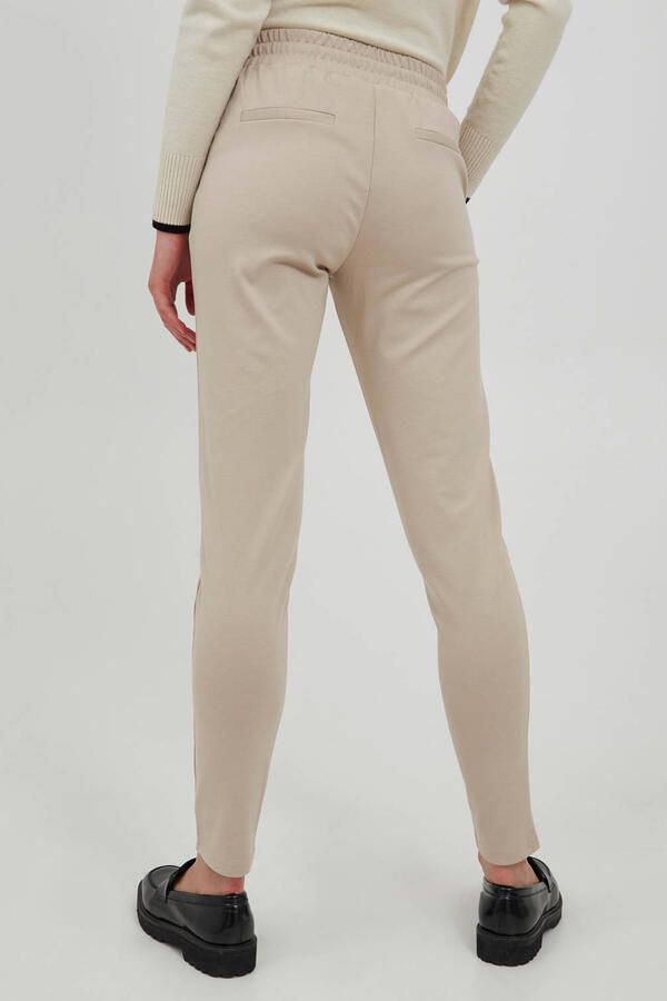 Ichi Beige Lace-Fastening Enkellange Broek Beige Dames