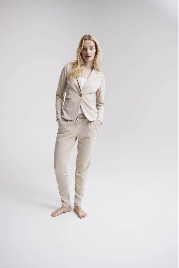 Ichi Beige Lace-Fastening Enkellange Broek Beige Dames - Foto 2