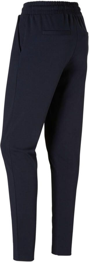 Ichi Blauwe vetersluiting broek met achterzakken Blue Dames
