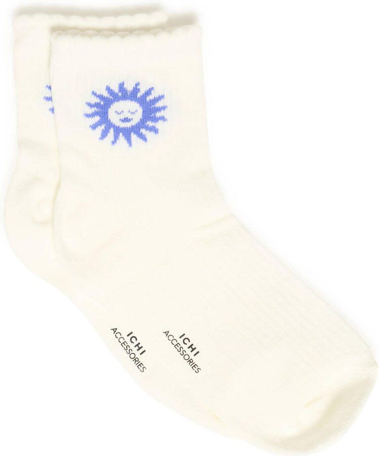 ICHI sokken IACILLE wit blauw - Foto 2