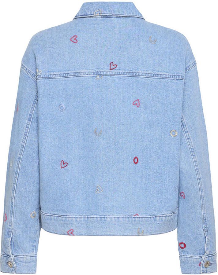 Ichi Relaxed fit jeansjack met borstzakken model 'JAELLA'