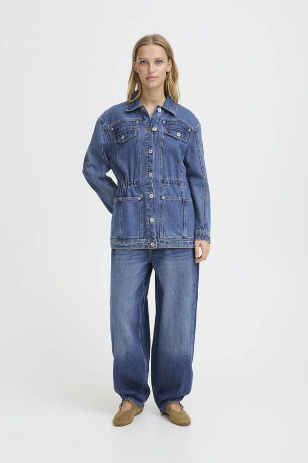 ICHI spijkerjas medium blue denim - Foto 3