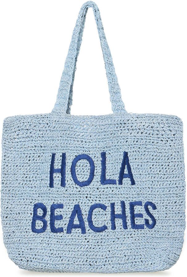 ICHI strandtas IASVEA lichtblauw