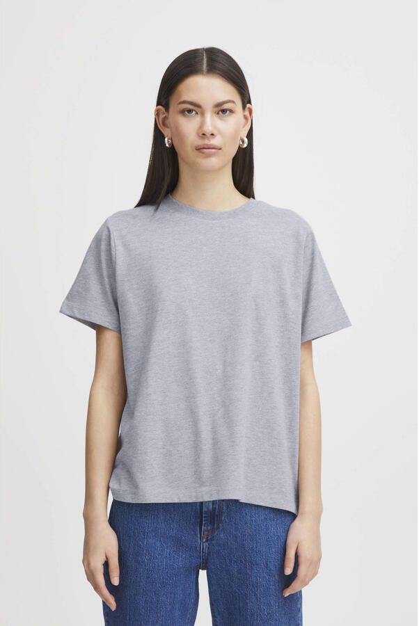 ICHI T-shirt grijs