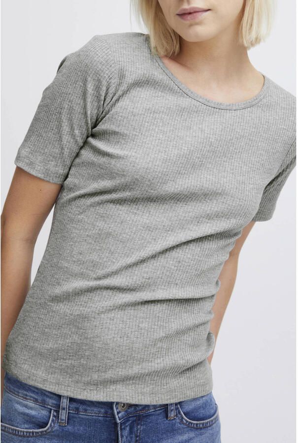 ICHI T-shirt grijs - Foto 2