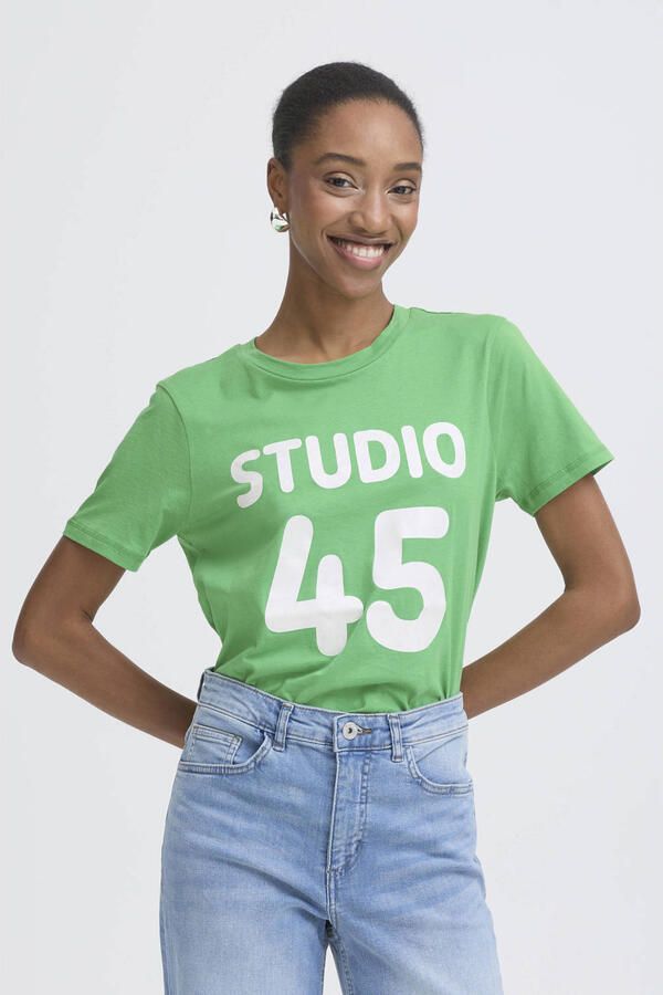 ICHI T-shirt groen