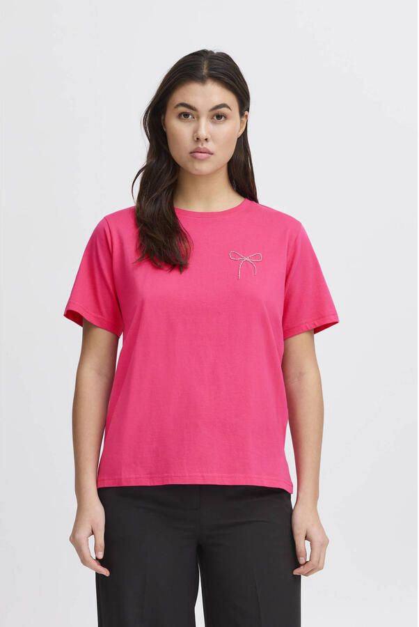 Ichi T-shirt met applicatie model 'NYNNA' - Foto 3