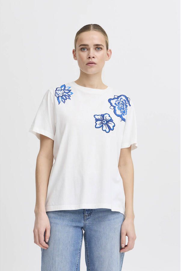 Ichi T-shirt met motiefprints model 'MAJOU' - Foto 3