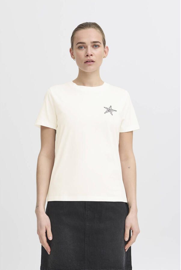 Ichi T-shirt met motiefstitching model 'CAMINO' - Foto 2