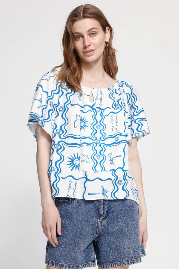 ICHI top blauw