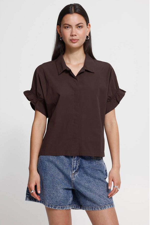 ICHI top donkerbruin