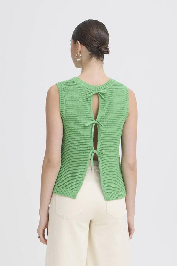 ICHI top groen gebreid - Foto 3