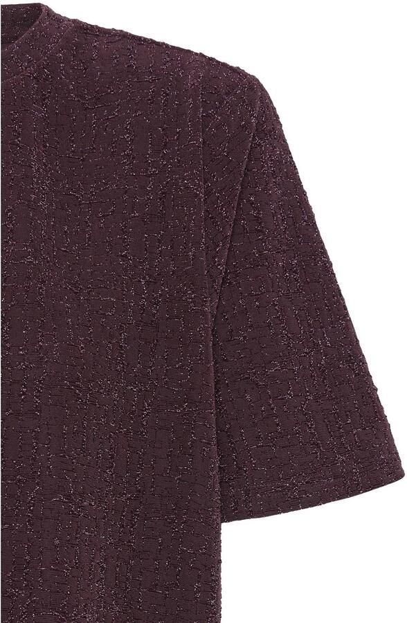 ICHI top met glitters donkerpaars - Foto 2