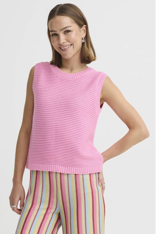 ICHI top roze gebreid