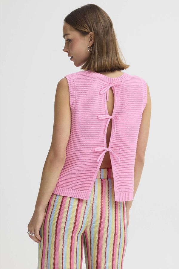 ICHI top roze gebreid - Foto 2