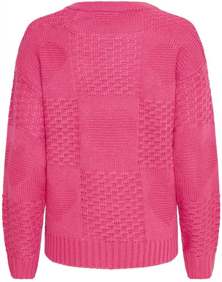 ICHI trui roze fijn gebreid - Foto 2