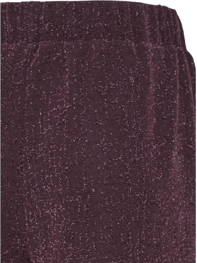ICHI wide leg broek met glitters donkerpaars - Foto 2