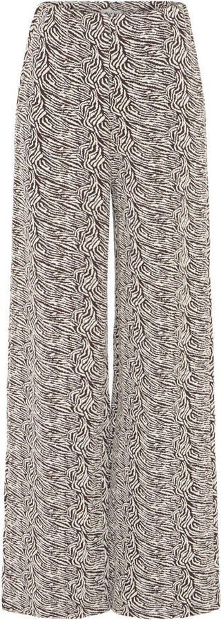 ICHI wide leg high waist pantalon ecru