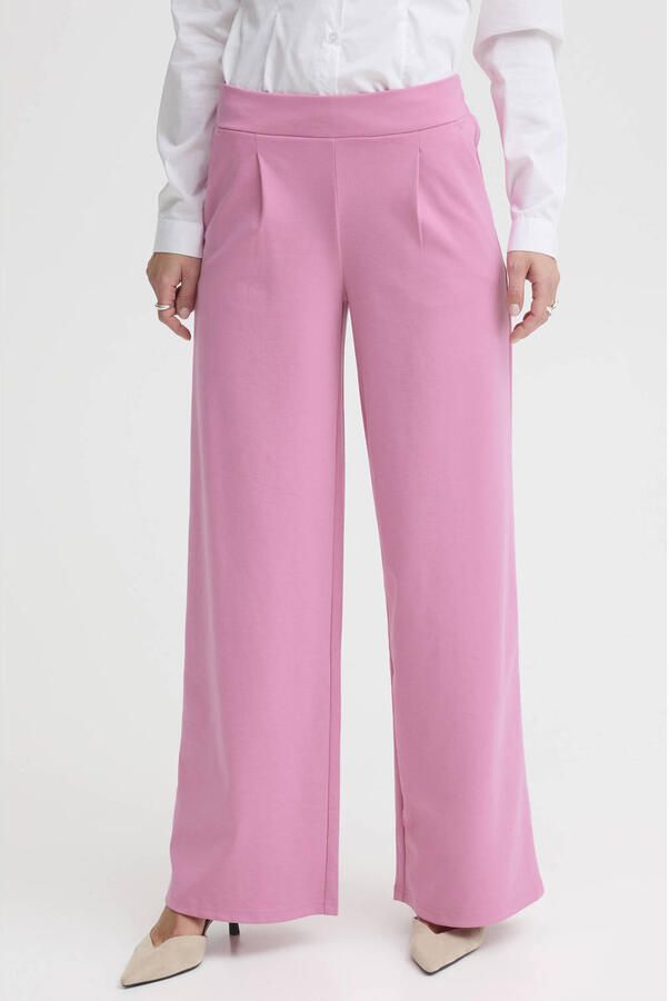 ICHI wide leg high waist pantalon