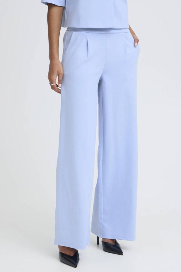 ICHI wide leg high waist pantalon