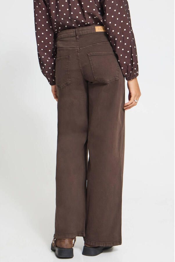 ICHI wide leg jeans bruin - Foto 2