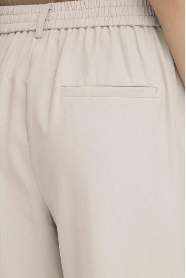 ICHI wide leg regular waist broek ecru - Foto 2