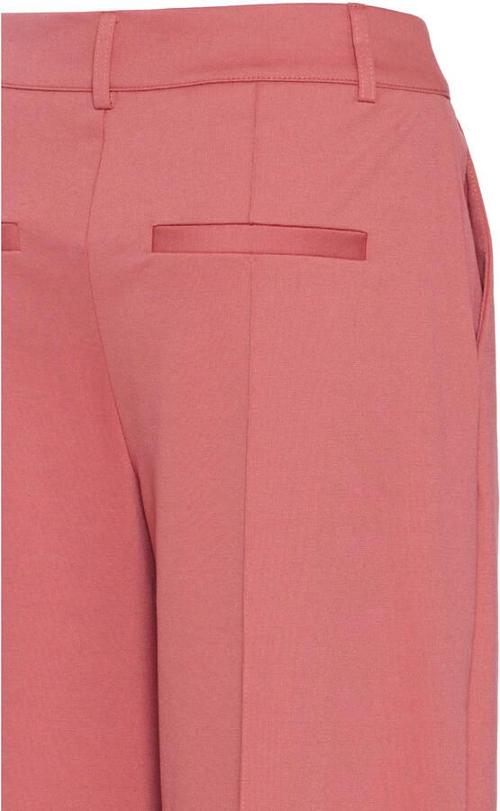 ICHI wide leg regular waist pantalon rood - Foto 2