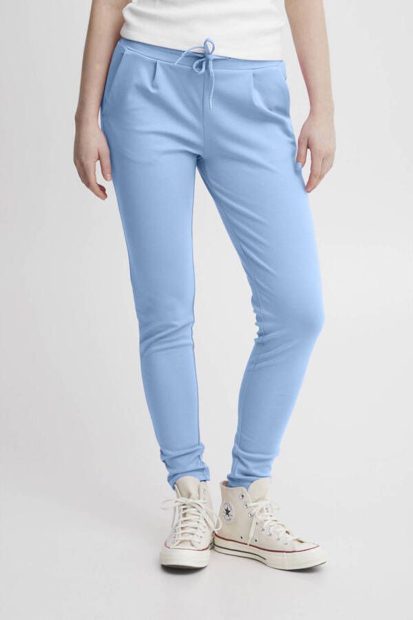 ICHI regular fit pantalon IHKATE lichtblauw