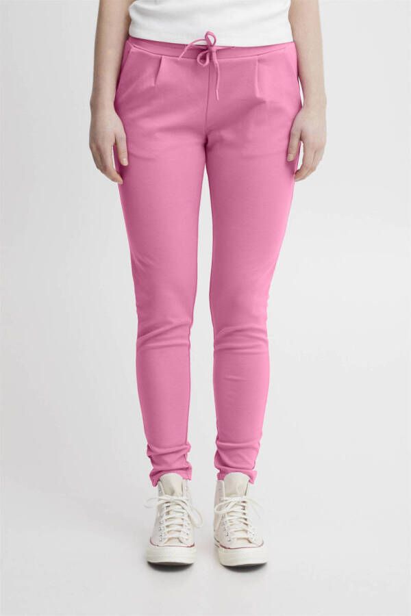 ICHI regular fit pantalon IHKATE roze