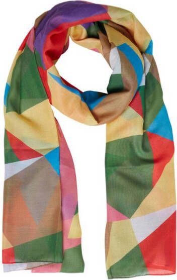 ICHI sjaal IAFRANKA met grafische print multi