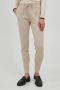 Ichi Beige Lace-Fastening Enkellange Broek Beige Dames - Thumbnail 1