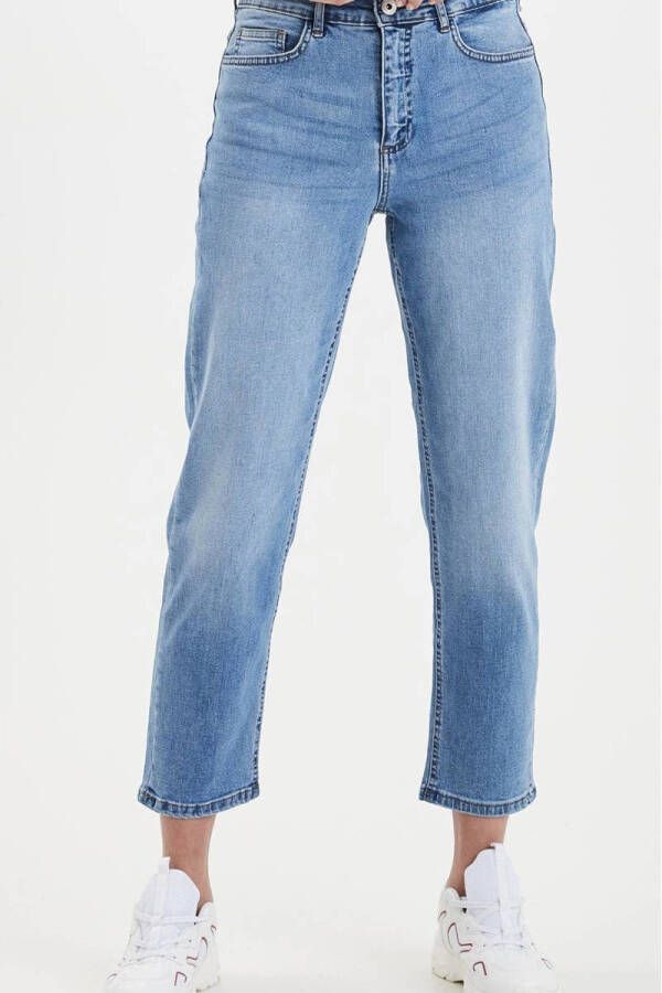 Ichi Blauwe Katoenen Mom Jeans Collectie Blue Dames