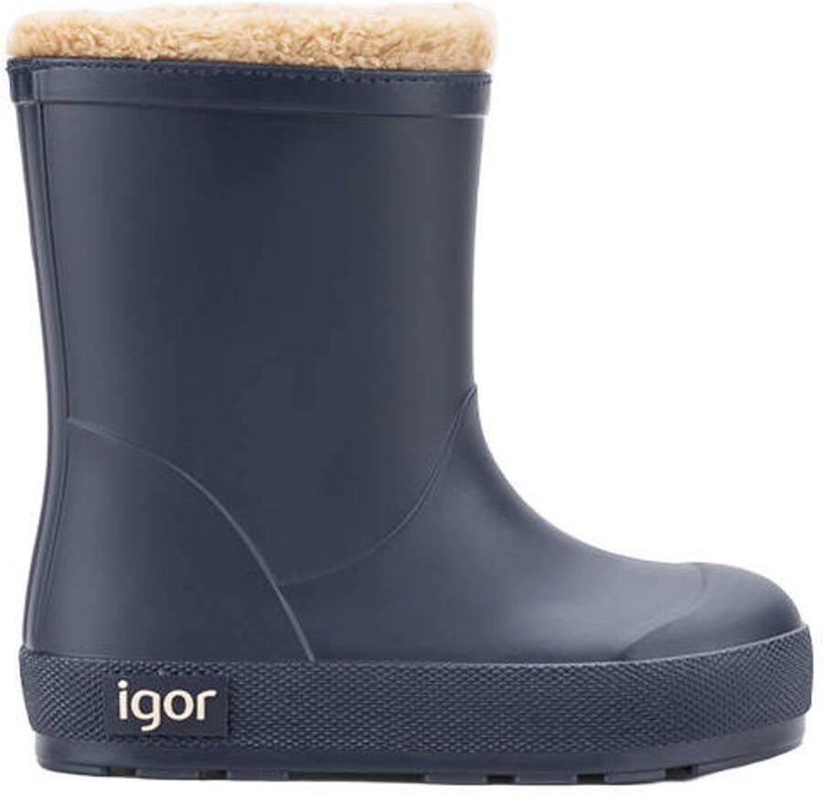 Igor Yogi Borreguito regenlaarzen met profielzool donkerblauw