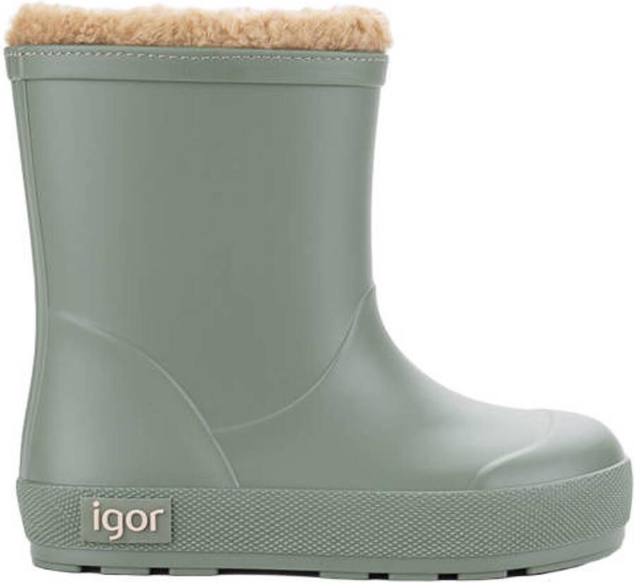Igor Yogi Borreguito regenlaarzen met profielzool lichtgroen
