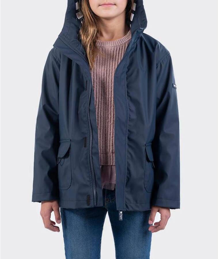 Igor unisex regenjas zomer Euri donkerblauw Polyester Capuchon 140