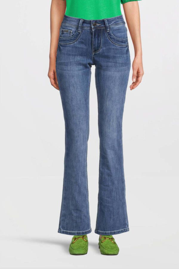 Il Dolce high waist bootcut jeans Roxy medium blue denim