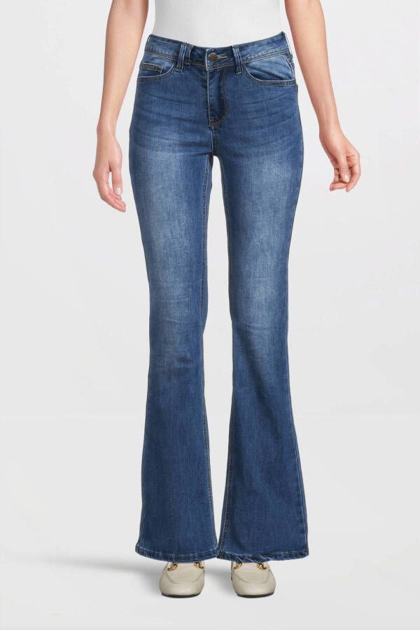 Il Dolce high waist flared jeans Sylvie medium blue denim