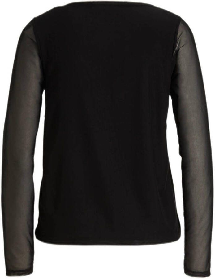 Imagine long sleeve mesh top zwart