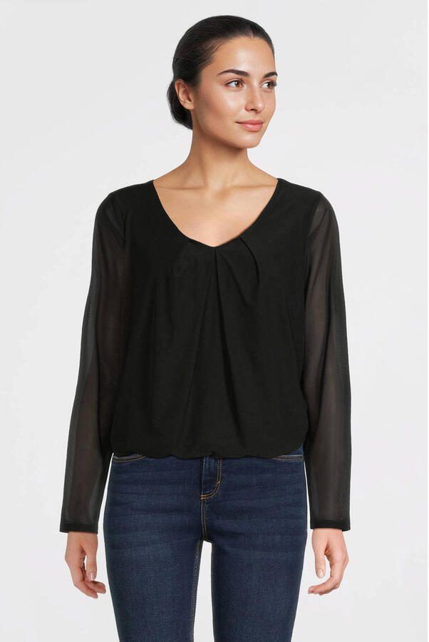 Imagine long sleeve mesh top zwart - Foto 3