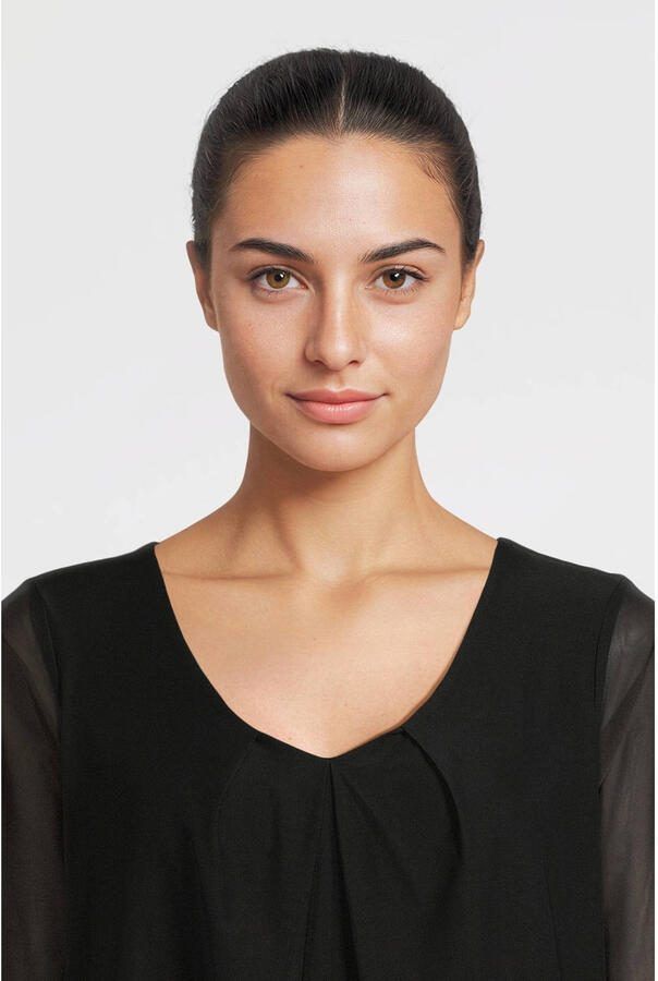 Imagine long sleeve mesh top zwart - Foto 2
