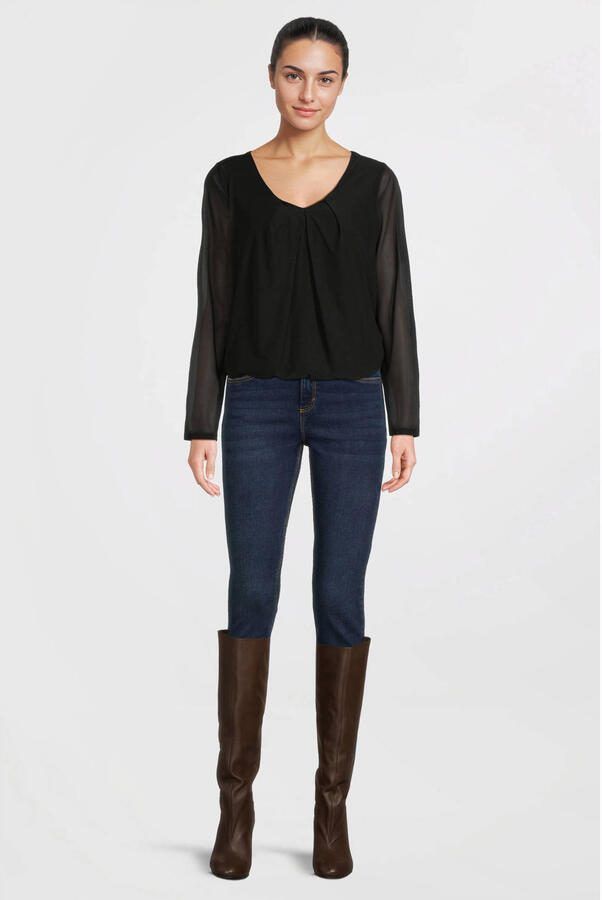 Imagine long sleeve mesh top zwart - Foto 4
