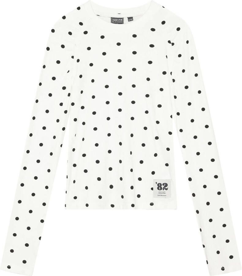 INDIAN BLUE JEANS Meisjes Tops & T-shirts Longsleeve Polkadot Gebroken Wit - Foto 5