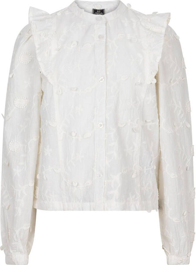 INDIAN BLUE JEANS Meisjes Blouses Flower Ruffle Shirt Longsleeve Wit - Foto 3