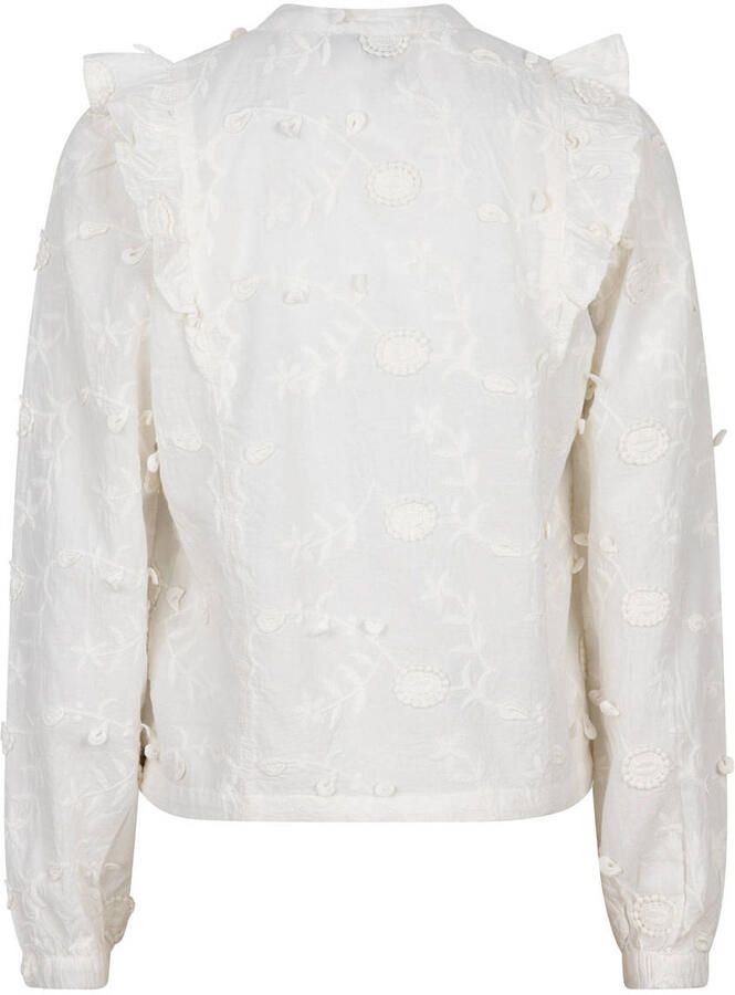 INDIAN BLUE JEANS Meisjes Blouses Flower Ruffle Shirt Longsleeve Wit